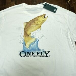 New Rodd & Gunn 2XL One‎ Fly Freshwater Fishing T-shirt with trout graphic NWT